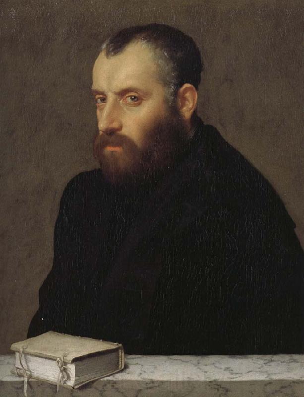 Giovanni Battista Moroni Has the book Portrait of a gentleman France oil painting art